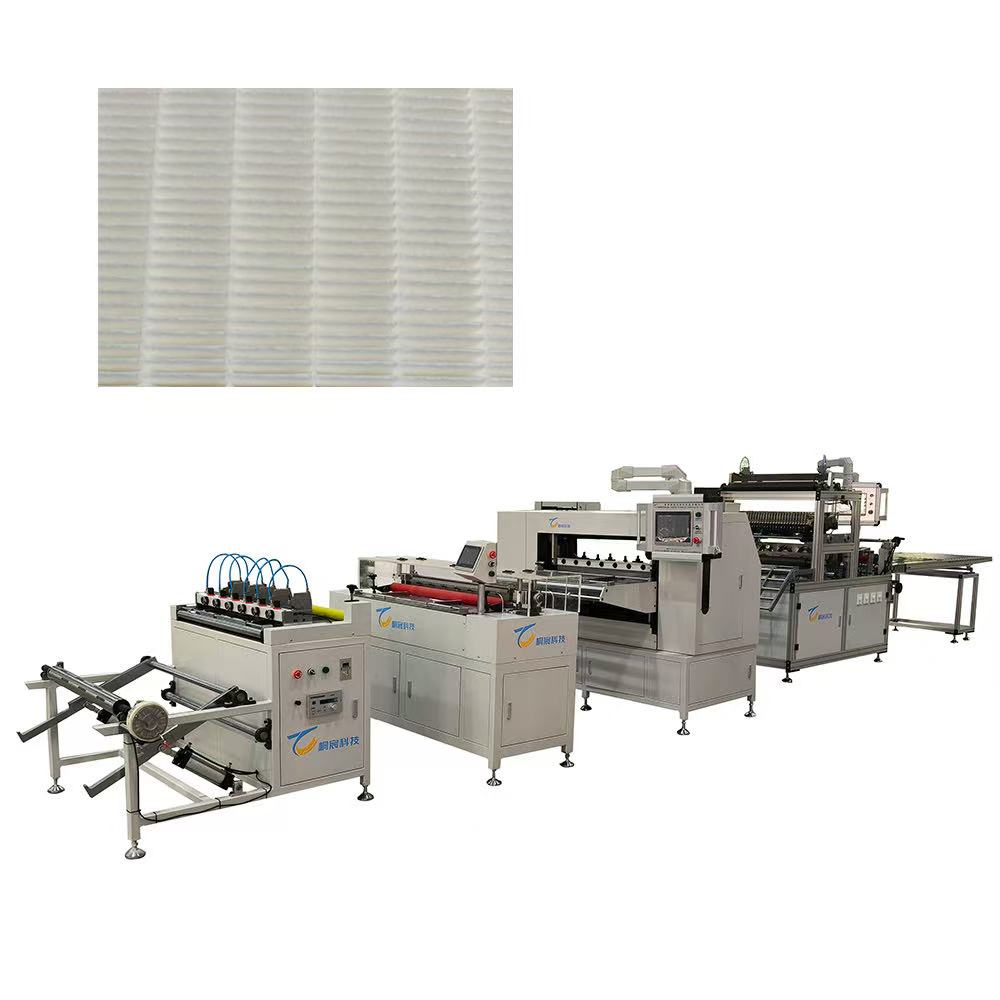 Filter paper pleating and gluing production line
