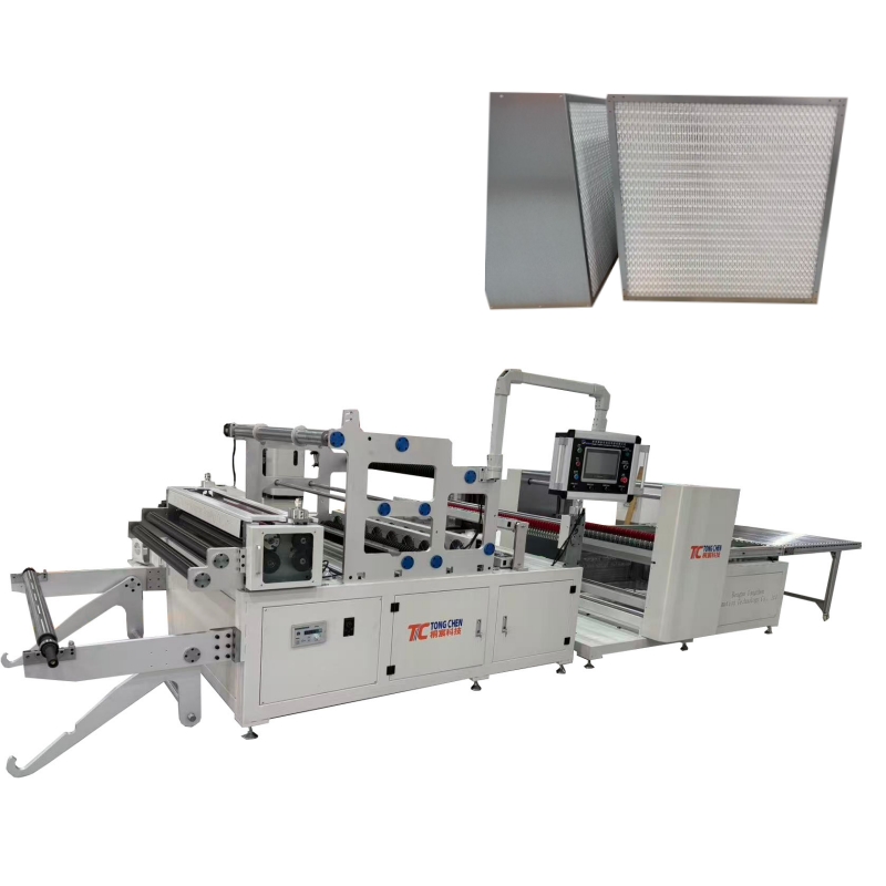 Máquina plegadora automática de papel de filtro HEPA de alta eficiencia