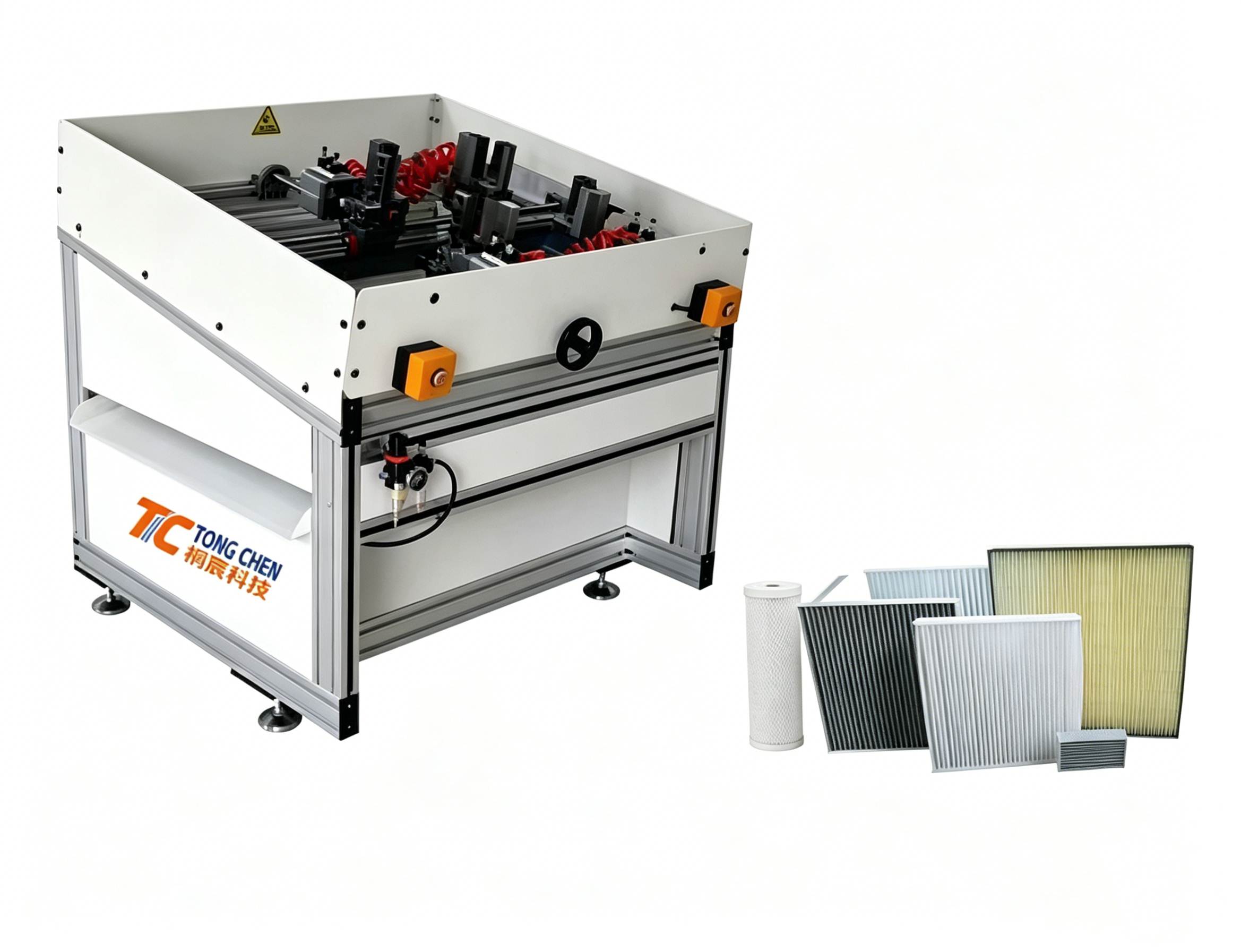 Equipo de recorte de precisión ideal para elementos de filtros de aire: máquina de recorte de cuatro lados.